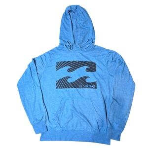 Billabong‎ Pullover Hoodie Blue Graphic Surf Skate Casual Mens Size S